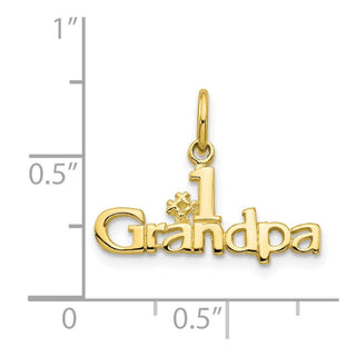 10k Yellow Gold #1 Grandpa Charm