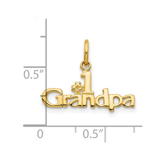 10k Yellow Gold #1 Grandpa Charm