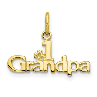 10k Yellow Gold #1 Grandpa Charm