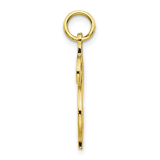 10k Yellow Gold Solid Polished Dollar Sign Charm