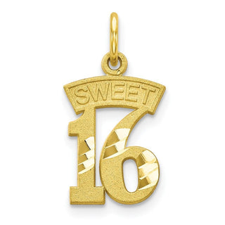 10k Yellow Gold Sweet 16 Charm 10C125