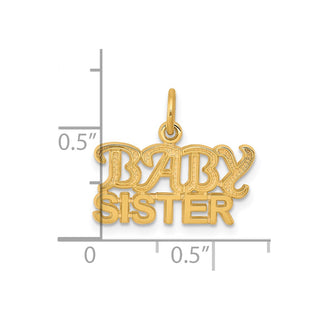 10k Yellow Gold Baby Sister Charm