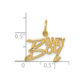 10k Yellow Gold Baby Boy Charm
