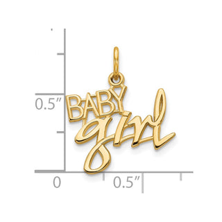 10k Yellow Gold Baby Girl Charm 10C130