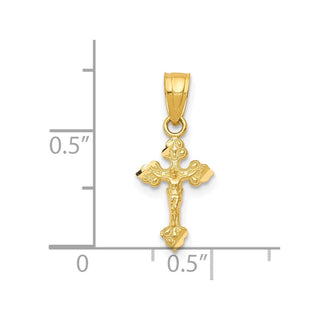 10k Yellow Gold Tiny Crucifix Pendant
