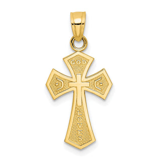 10k Yellow Gold Reversible Cross Pendant