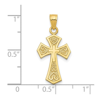 10k Yellow Gold Reversible Cross Pendant