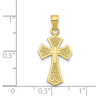 10k Yellow Gold Reversible Cross Pendant