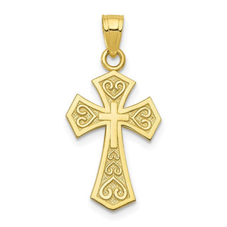 10k Yellow Gold Reversible Cross Pendant