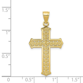 10k Yellow Gold Cross Pendant 10C1316