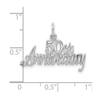 10k White Gold 50th Anniversary Charm