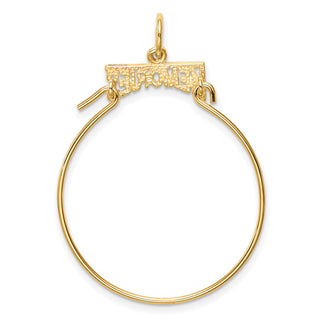 10K Yellow Gold MEMORIES Charm Holder Pendant