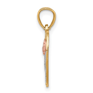 10k Yellow and Rose Gold with White Rhodium Mama Pendant