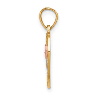 10k Yellow and Rose Gold with White Rhodium Abuela Pendant