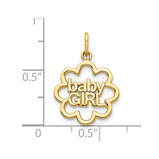 10k Yellow Gold Baby Girl Charm 10C136