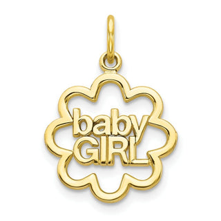 10k Yellow Gold Baby Girl Charm 10C136
