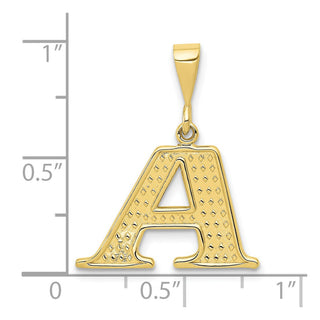 10K Yellow Gold Initial A Pendant