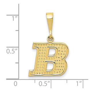 10K Yellow Gold Initial B Pendant