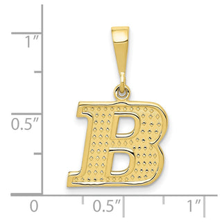 10K Yellow Gold Initial B Pendant