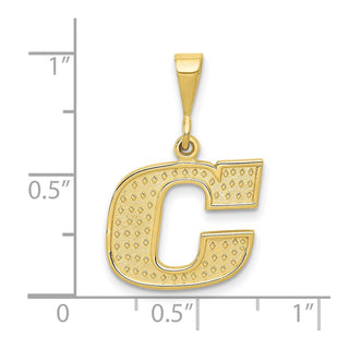 10K Yellow Gold Initial C Pendant