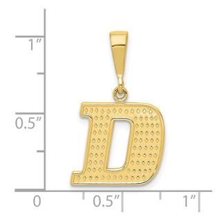 10K Yellow Gold Initial D Pendant