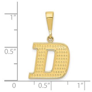 10K Yellow Gold Initial D Pendant