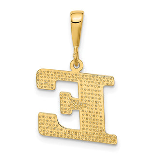 10K Yellow Gold Initial E Pendant
