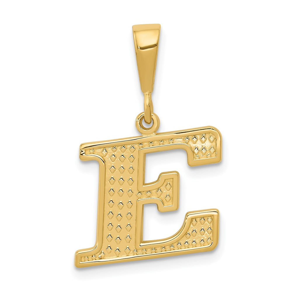 10K Yellow Gold Initial E Pendant – Wellness Marketer Jewelry - Jewelry ...