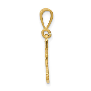 10K Yellow Gold Initial F Pendant