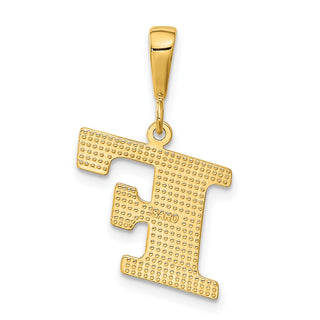10K Yellow Gold Initial F Pendant