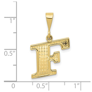 10K Yellow Gold Initial F Pendant