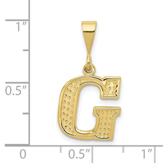 10K Yellow Gold Initial G Pendant