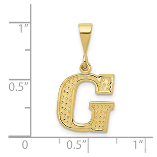 10K Yellow Gold Initial G Pendant