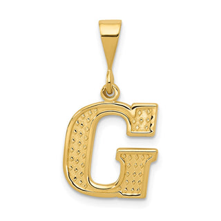 10K Yellow Gold Initial G Pendant