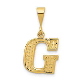 10K Yellow Gold Initial G Pendant