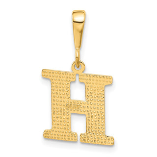 10K Yellow Gold Initial H Pendant
