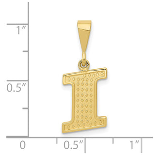10K Yellow Gold Initial I Pendant