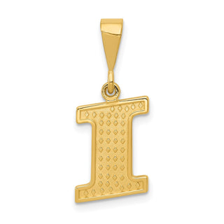 10K Yellow Gold Initial I Pendant