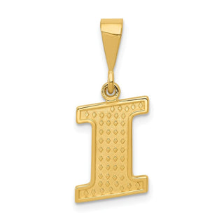 10K Yellow Gold Initial I Pendant
