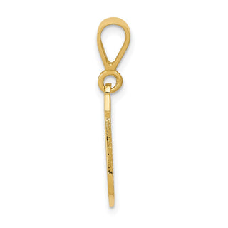 10K Yellow Gold Initial J Pendant