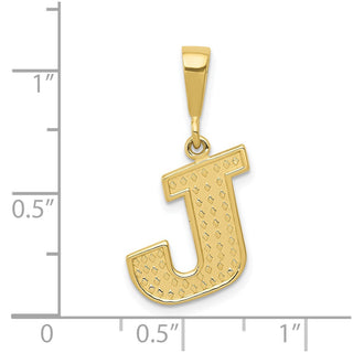 10K Yellow Gold Initial J Pendant