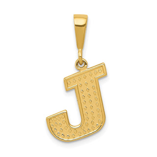 10K Yellow Gold Initial J Pendant