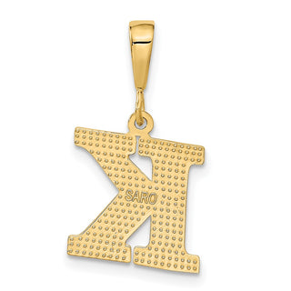 10K Yellow Gold Initial K Pendant