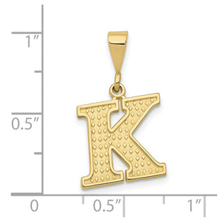 10K Yellow Gold Initial K Pendant