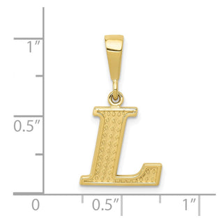 10K Yellow Gold Initial L Pendant