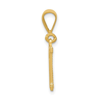 10K Yellow Gold Initial M Pendant