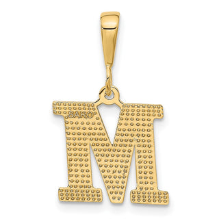 10K Yellow Gold Initial M Pendant