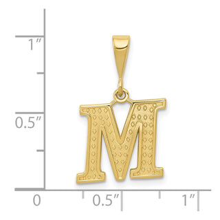 10K Yellow Gold Initial M Pendant