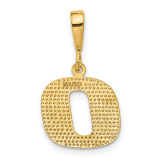 10K Yellow Gold Initial O Pendant