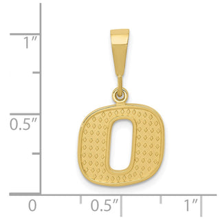 10K Yellow Gold Initial O Pendant